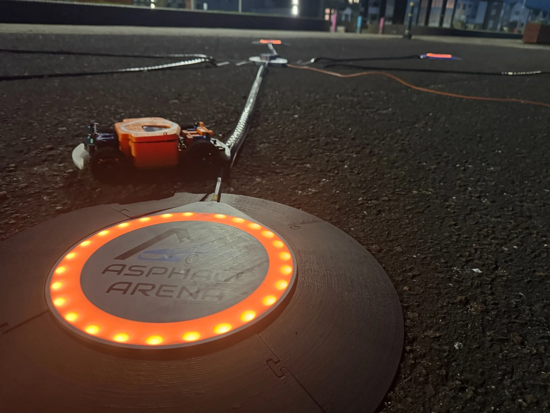 Illuminated Asphalt Arena game pad in use