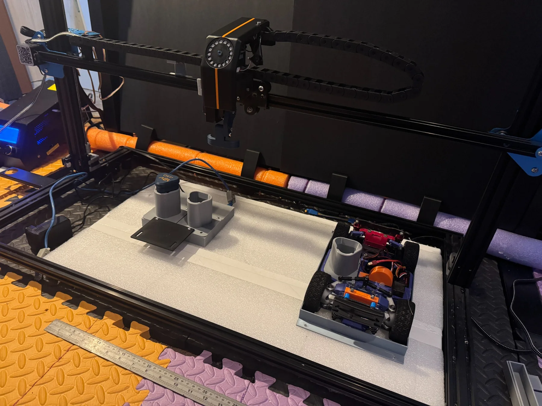 Automated Asphalt Arena pit-stop test rig
